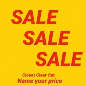 Closet clear out sale! Name your price!